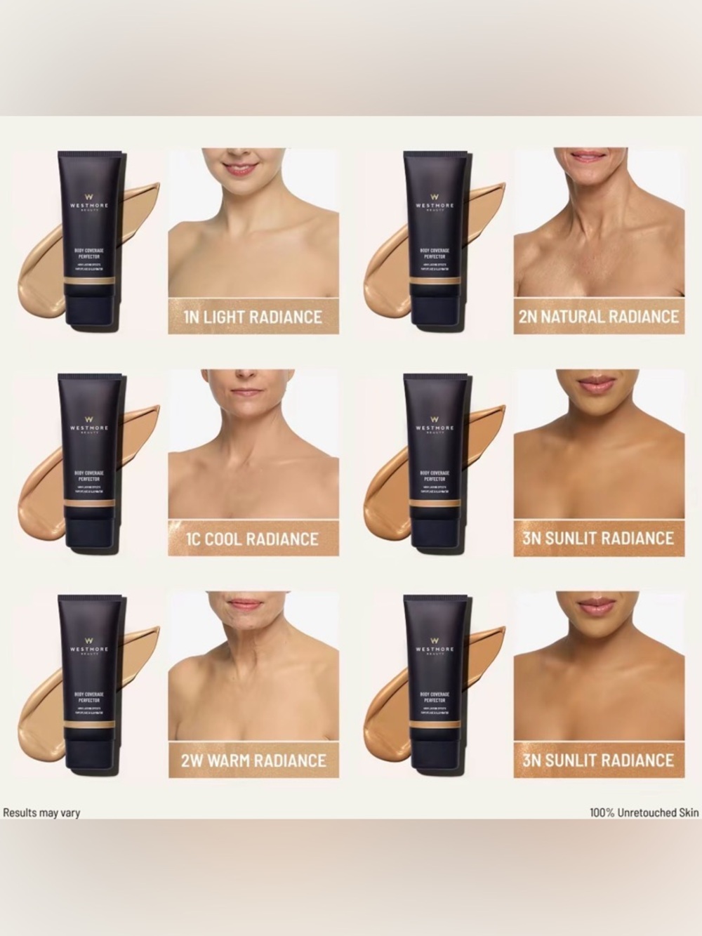 Westmore Beauty Body Coverage Perfector Twin Pack + X-Large Body Brush - Picture 2 of 7